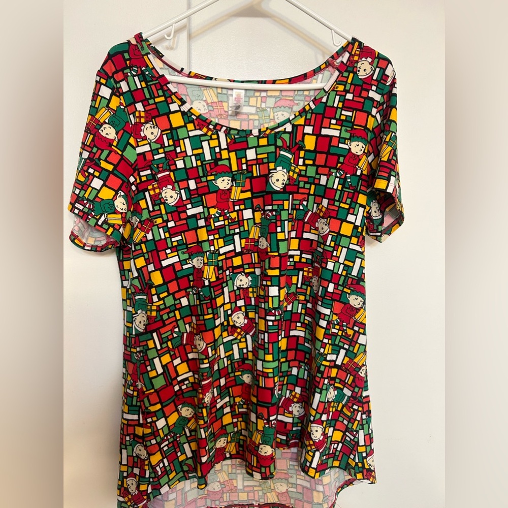 Lularoe Christmas Elves Top